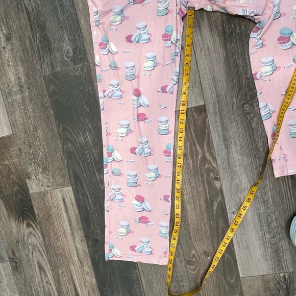Munki Munki womens pj pants XL drawstring pink macaroon pajamas Lightweight - Picture 8 of 9